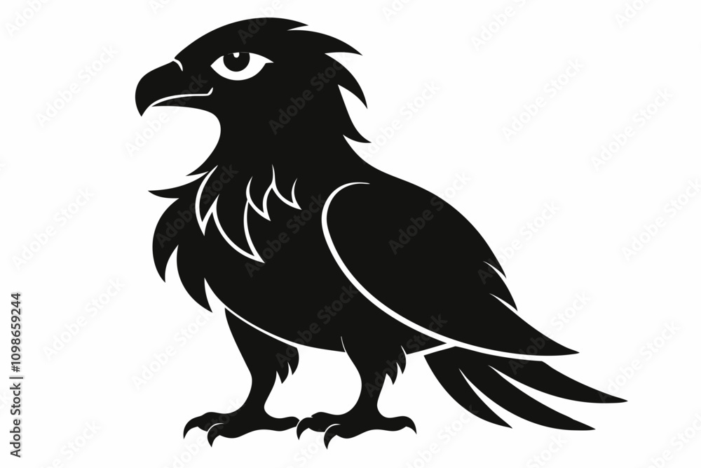 Fototapeta premium Eagle silhouette vector.