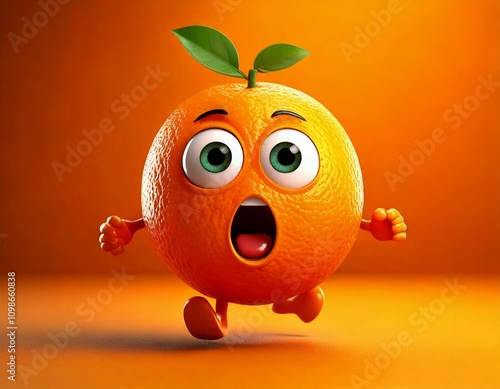 Cute Cartoon Orange Charact...