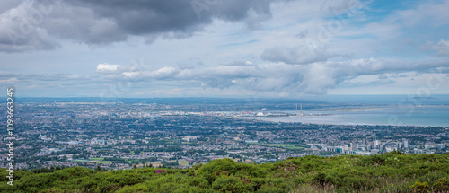 Photography Dublin, Ireland - July 19 2024 Hiking in south part of Dublin