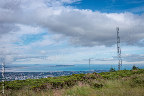 Photography Dublin, Ireland - July 19 2024 Hiking in south part of Dublin