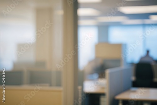 Wallpaper Mural Modern office space with cubicles and natural light during a busy workday Torontodigital.ca
