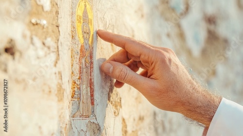 Touching History Byzantine Icon of Saint Basil photo