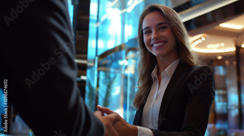 handshake business woman
