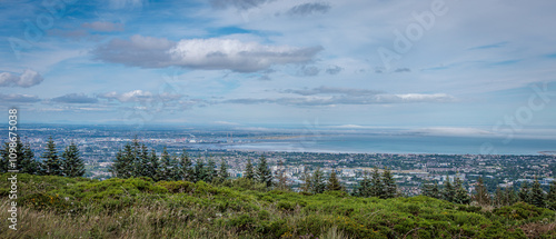 Photography Dublin, Ireland - July 19 2024 Hiking in south part of Dublin
