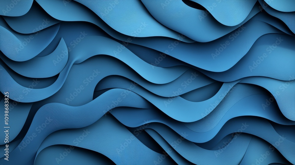 Obraz premium Modern 3D Illustration: Abstract Blue Texture Background