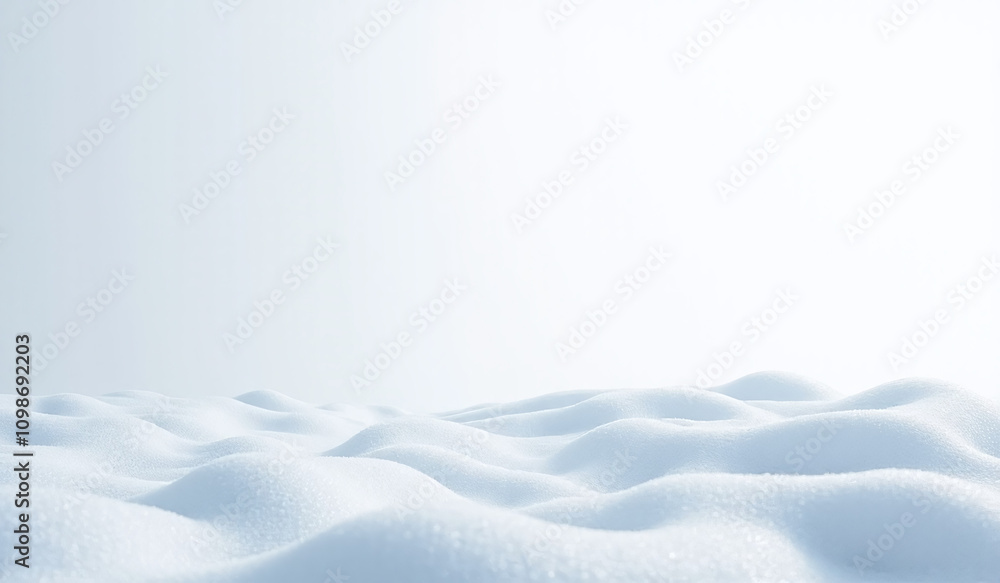Fototapeta premium serene winter scene featuring snow set pristine white backdrop