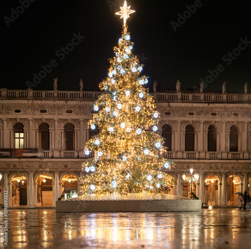 Christmas tree at San Marco square in Venice