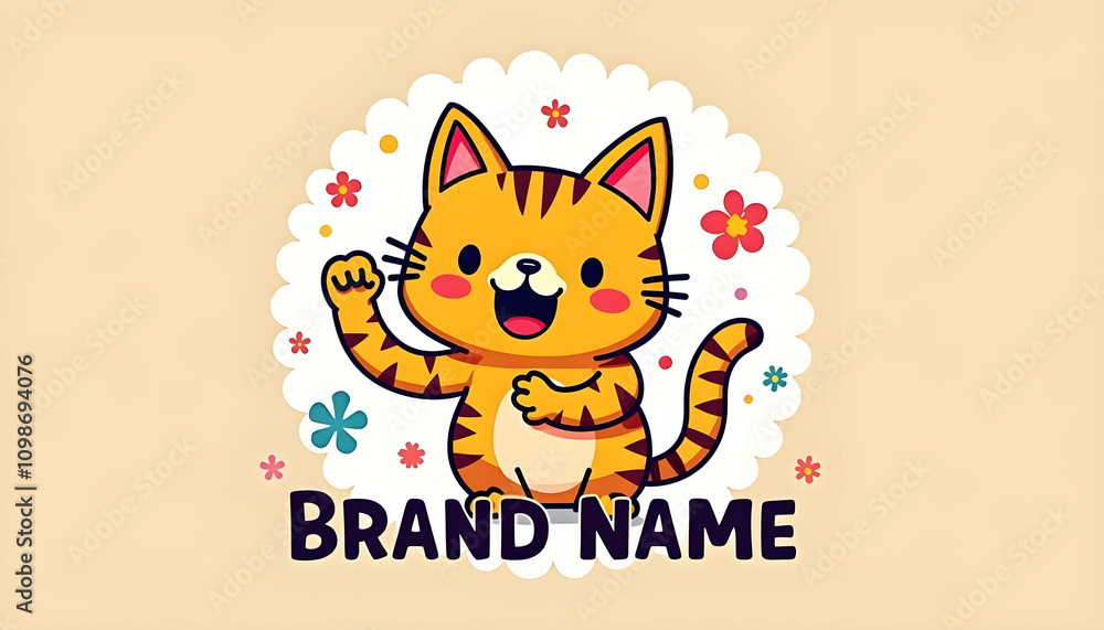 Obraz premium Cartoon mascot logo design