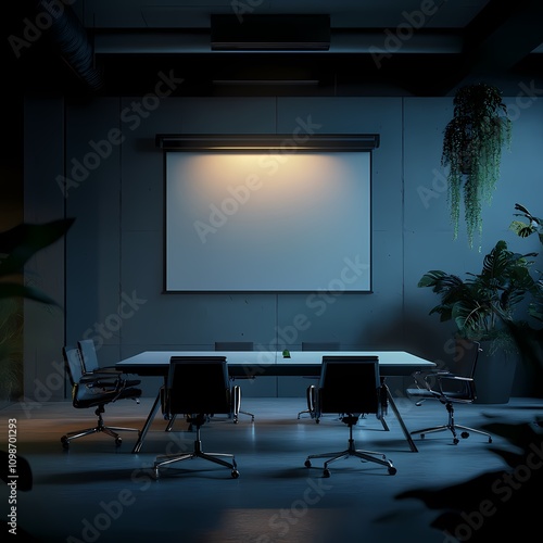 Realistic ultra HD meeting background with a cinema theme photo