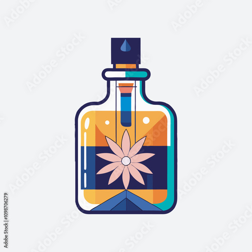 Perfume bottle silhouette vector art illustration file.