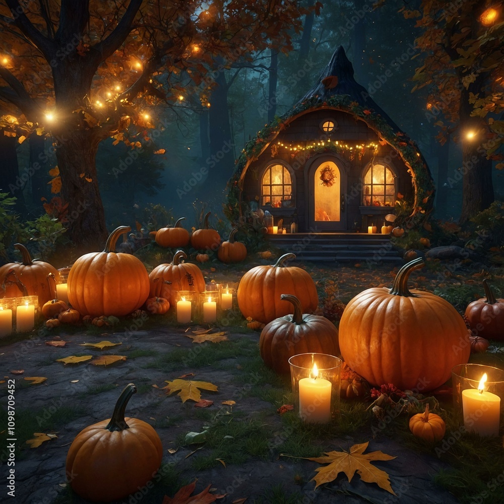 Obraz premium Fantasy Thanksgiving Banquet