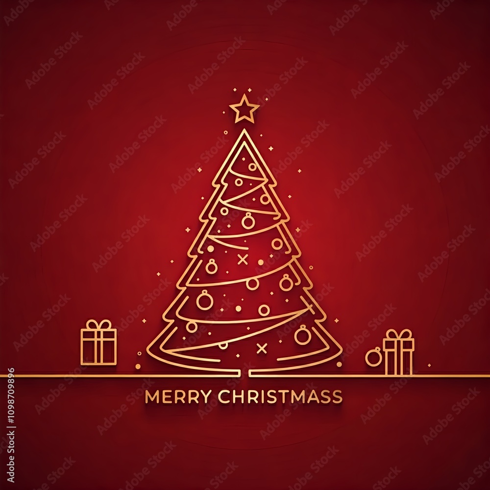 Naklejka premium Weihnachtsbaum-Karte
