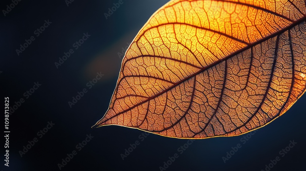 Obraz premium Leaf on Black AMOLED Wallpaper Background