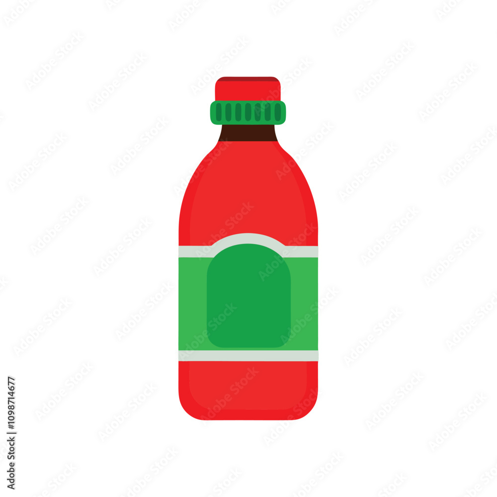 Obraz premium Mexican Salsa Sauce Bottle Vector - Spicy Condiment Illustration with Festive Label Design on White Background for Culinary Art