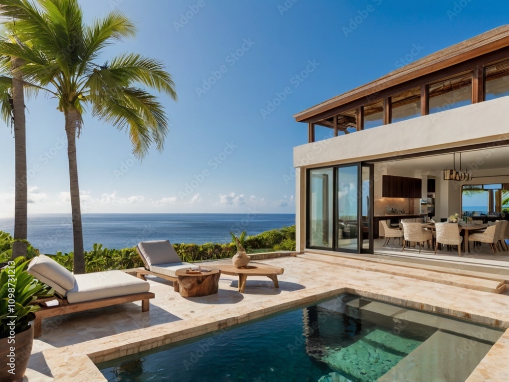 Fototapeta premium swimming pool in resort