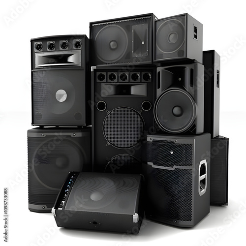 Speaker box, bass, medium, soft, for show structure