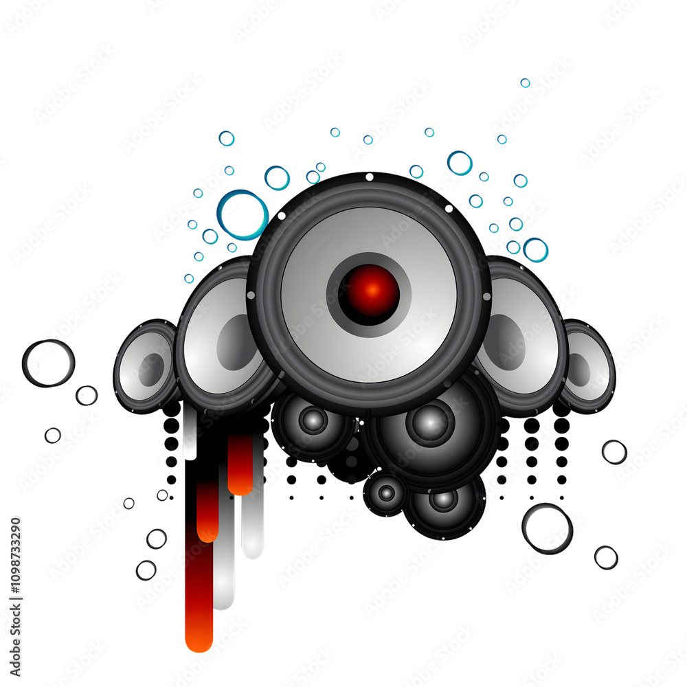 Obraz premium Bass drawing illustration