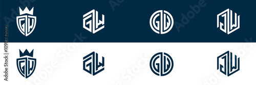 Free Download Typography letter GW WG logo design - GFXLoad