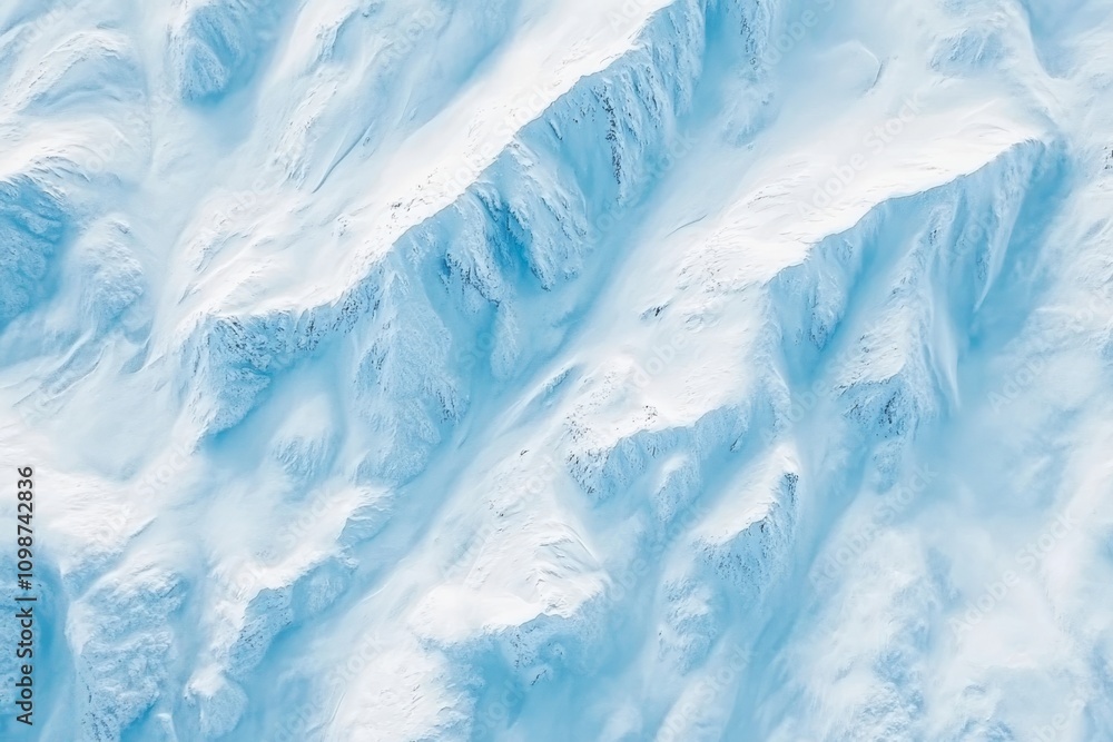 Fototapeta premium Pamukkale, Turkey - Aerial view of white cotton castle thermal spring in winter.
