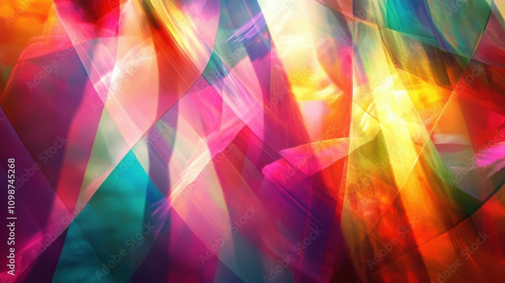 Obraz premium Captivating Patterns of Light: An Exploration of Colorful Digital Texture and Modern Aesthetics