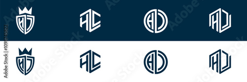 Free Download Typography letter HC CH logo design - GFXLoad