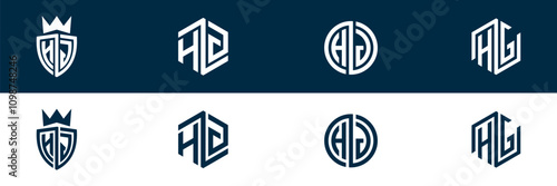 Free Download Typography letter HG GH logo design - GFXLoad