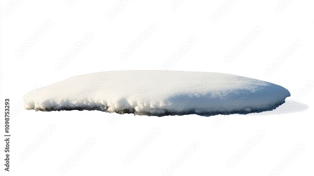 Obraz premium An isolated winter snow carpet on a transparent background with space for text is shown in the image