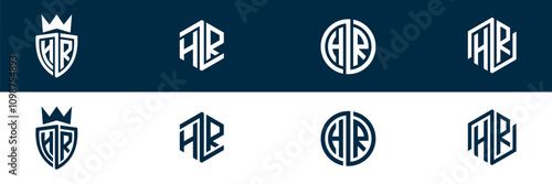 Free Download Typography letter HR RH logo design - GFXLoad