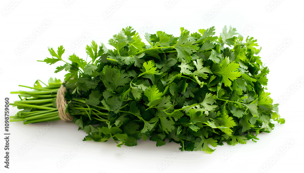 Fototapeta premium Bunch of fresh green parsley isolated on white