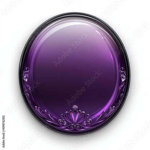 Decorative Round Purple Mirror With Elegant Detailing Showcasing Its Rich Color and Design