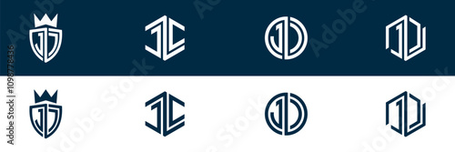 Free Download Typography JC CJ letter logo design - GFXLoad