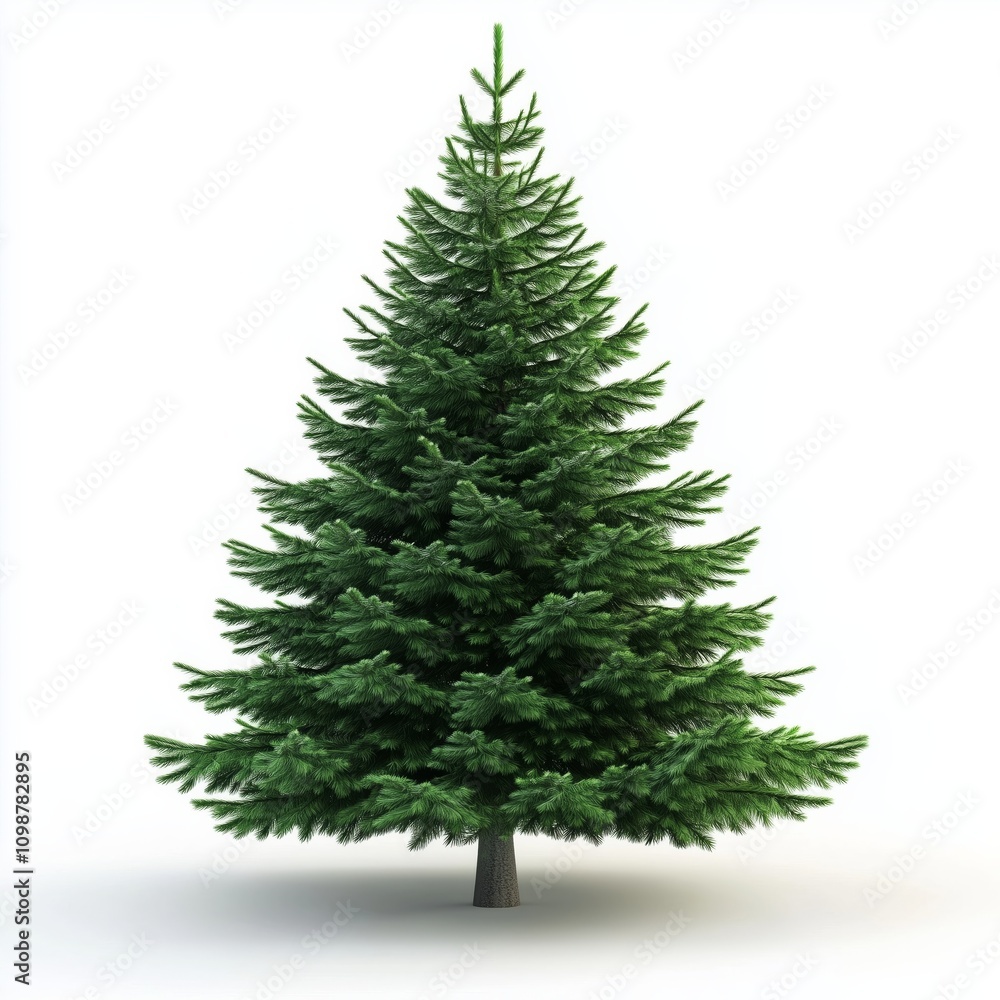 Obraz premium 3d rendered christmas tree isolated on white background 