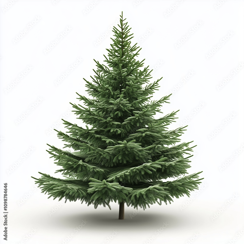 Obraz premium 3d rendered christmas tree isolated on white background 