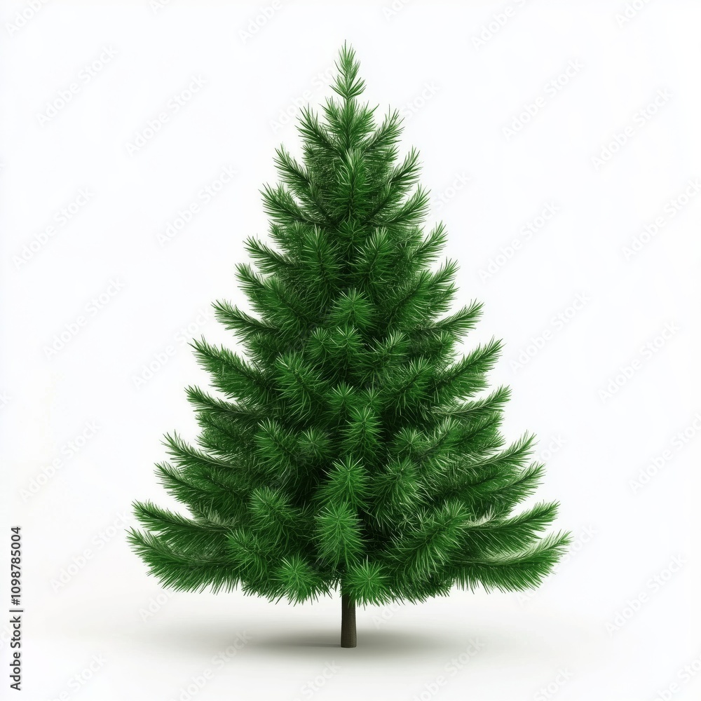 Obraz premium 3d rendered christmas tree isolated on white background 
