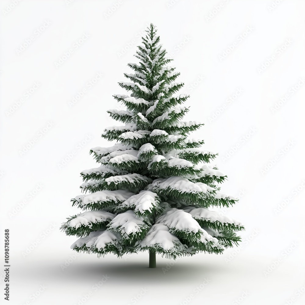 Fototapeta premium 3d rendered christmas tree isolated on white background