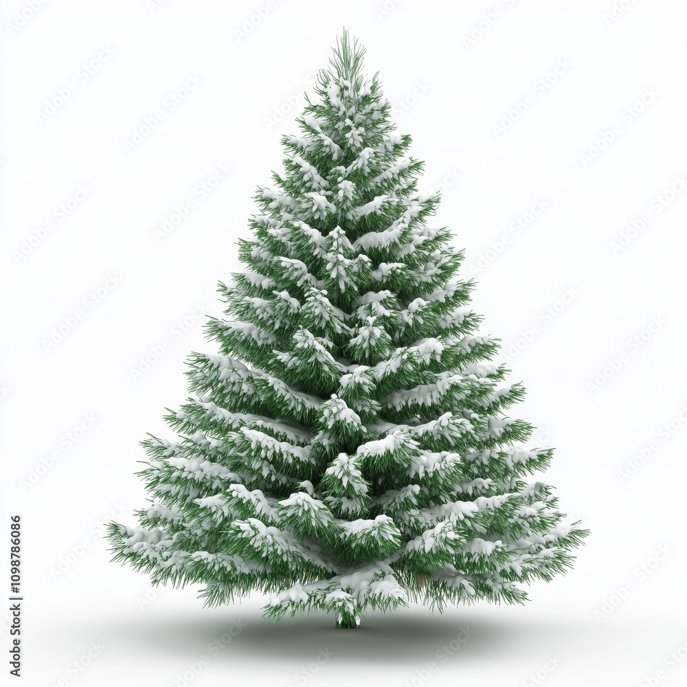 Fototapeta premium 3d rendered christmas tree isolated on white background
