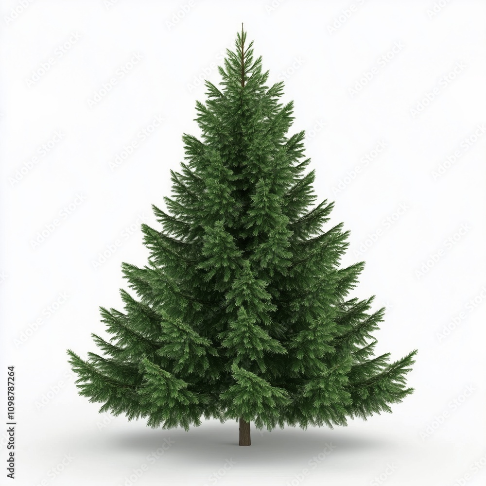 Fototapeta premium 3d rendered christmas tree isolated on white background 