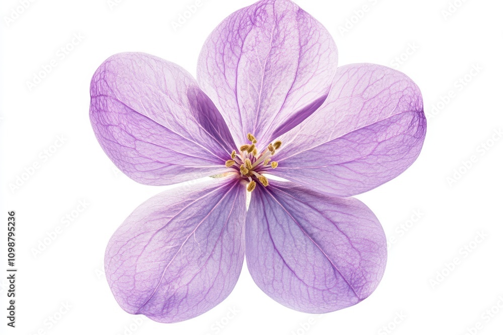 Fototapeta premium Lilac blossom on a white backdrop with a complete depth of field and cutout path