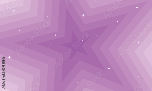 Beautiful background purple stars with sparkles. Vector illustration	