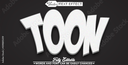 Cartoon Toon Vector Editable Text Effect Template