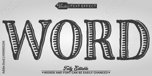 Word Vector Editable Text Effect Template