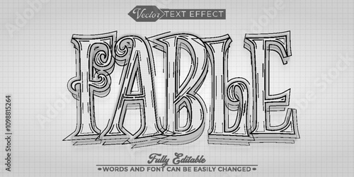 Mystery Fable Vector Editable Text Effect Template
