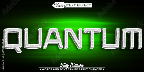 Green Quantum Vector Editable Text Effect Template