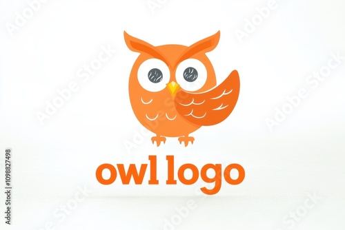 A cartoon owl logo in orange with the text 