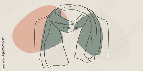 A heathered slate scarf thrown around the shoulders its multidimensional fibers exuding comfort while subtly enhancing the outfits aesthetic. photo