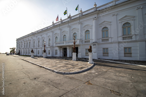Palacio dos Leoes, Sao Luis, Maranhao. A historic colonial government building. Iconic landmark with traditional architecture and cultural significance