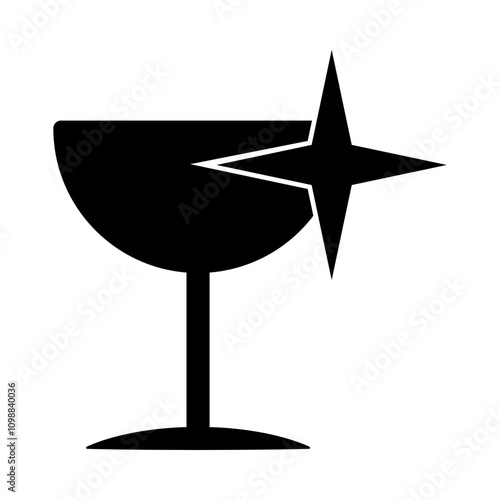 Wine glass icon template