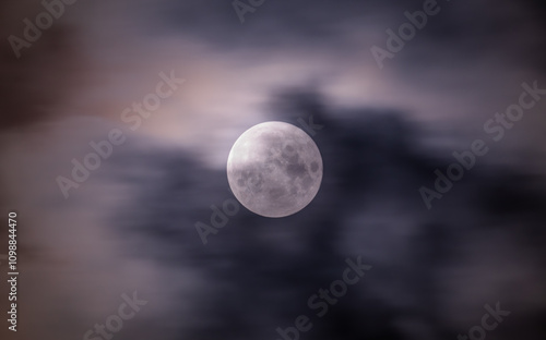 full moon in the night sky