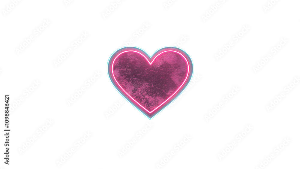 Fototapeta premium neon light heart shaped cutters