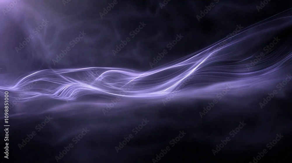 Fototapeta premium Fractal Wave Motion Design with Blue and Purple Smoke Backgrounds